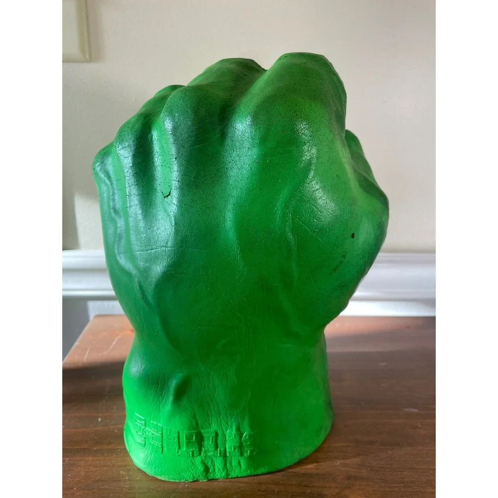 Vintage Marvel Incredible Hulk Foam Fist Toy 2003 Green Superhero left hand